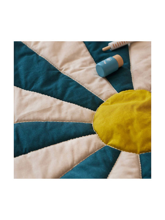 Kids Concept Kids Rug Petrol Blue 112x112cm Thickness 20mm