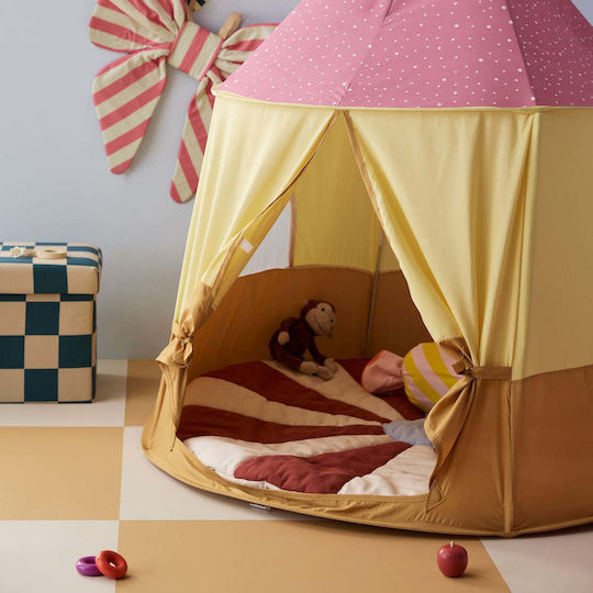Kids Concept Παιδικό Χαλί Κόκκινο 112x112cm Πάχους 20mm
