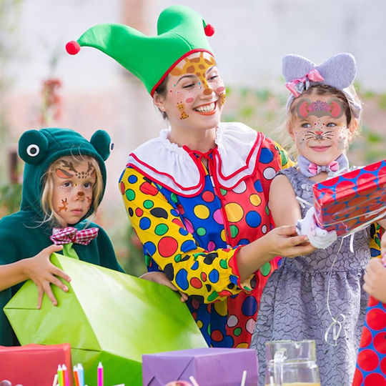 Autocolant Temporar Pentru Față Alista Home Machiaj Artă Pe Față Halloween Teatru Model Girafă Galben