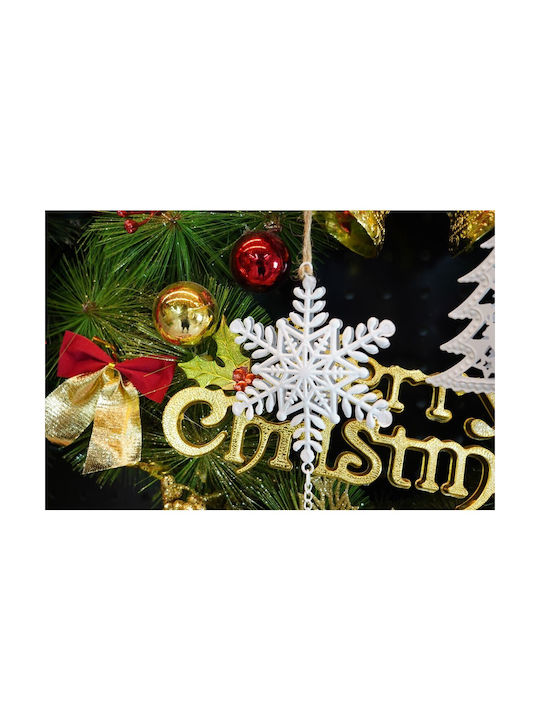 Ornament De Crăciun Pentru Brad Fulgi De Zăpadă Alb Din Metal 20 Cm Alista Home