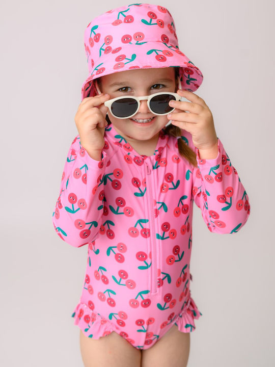 Zoocchini Kids Swimwear Set with Hat Cherry