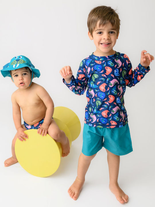 Zoocchini Kinder Bademoden-Set mit Schirm Blau