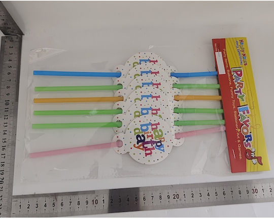Set 6 Paie De Baut Alista Home Happy Birthday Collection 26 Cm Carton Plastic Multicolore