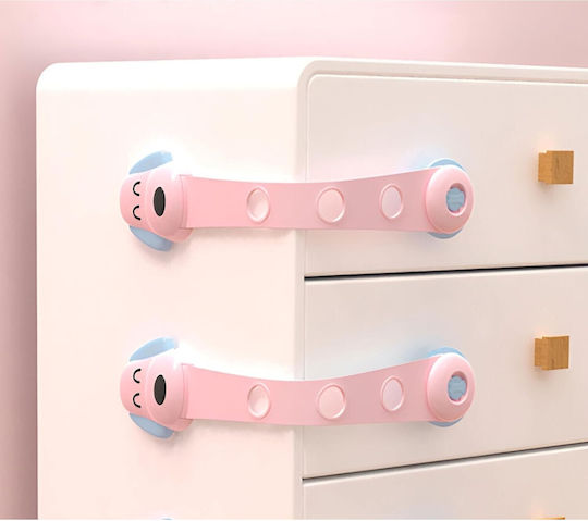 Alista Home Siguranță Pentru Dulap și Sertar Din Plastic Roz 24x5x2cm