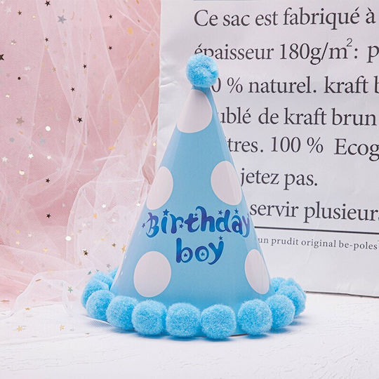 Set 6 Pălării De Petrecere Pentru Băieți De Ziua De Naștere Alista Home Petrecere Temă De Ziua De Naștere Design Cu Buline Albastre