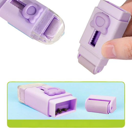 Radiere Retractabilă Alista Home Model Urs Reglare Push-pull Radiere Tip Push Două Radiere De Cauciuc De Înlocuire Incluse Violetă