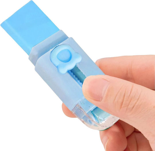 Radieră Retractabilă Alista Home Model Urs Reglare Push-pull Set Radieră Tip Push Două Radieră De Înlocuire Albastru Deschis