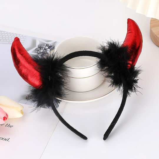Karnevalsaccessoire Stirnband Rote für Halloween aus Kunststoff
