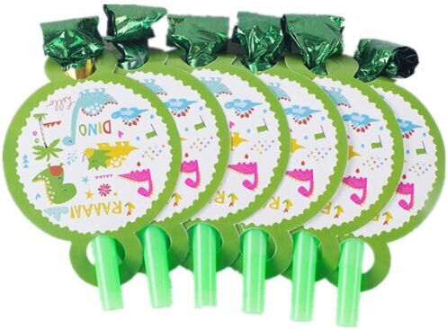 Set 6 Blowers Alista Home Dino Park Collection 12 X 7 Cm Made Cardboard Plastic Paper Multicolor