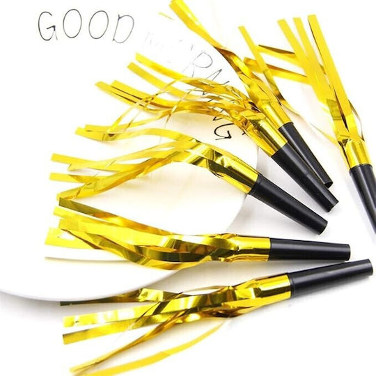 Set 6 Fluierături Party Cu Ciucuri Alista Home Plastic Auriu