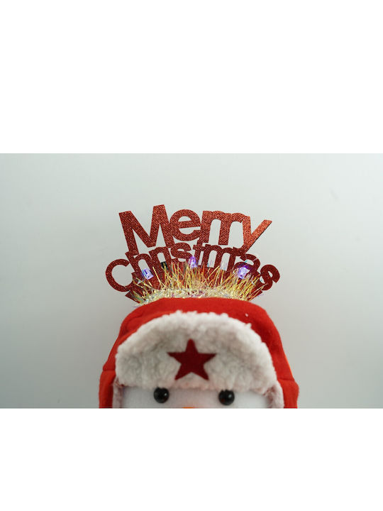 Merry Christmas Headband Hoop Red Glitter Standard Size Alista Home