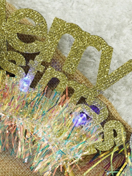 Bentita De Crăciun Merry Christmas Auriu Culoare Sclipici Mărime Standard Alista Home