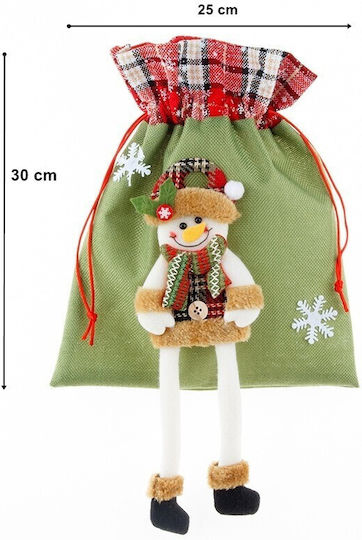 Alista Home Săculeț Din Țesătură Tematică Crăciun Pentru Cadou Verde 30x25cm