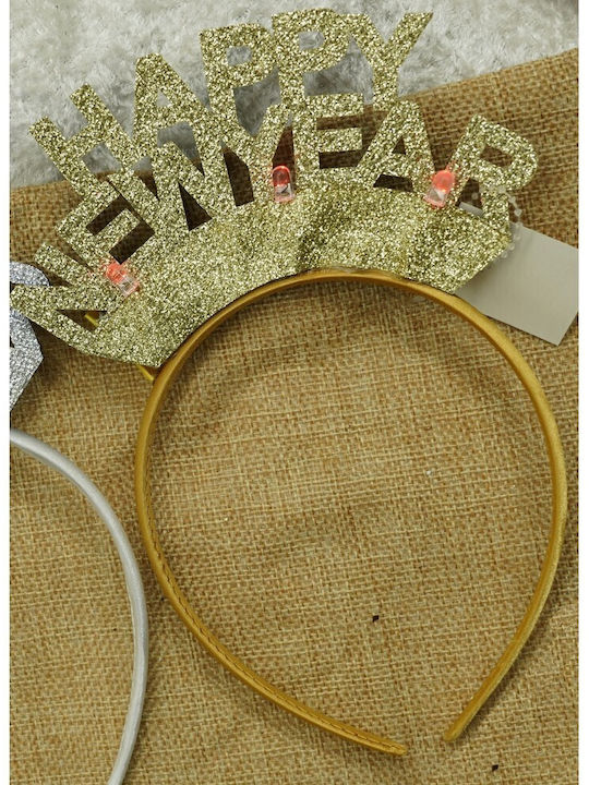 Bentita De Păr Happy New Year Culoare Aurie Mărime Standard Alista Home