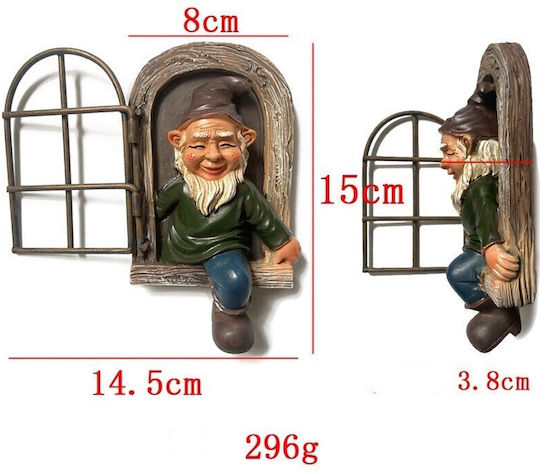 Decorațiune Pentru Grădină Alista Home Statuie De Grădină Elf Model Copac Rășină Decorațiune Pentru Grădină Elf Maro 14.5 X 8 X 15 Cm