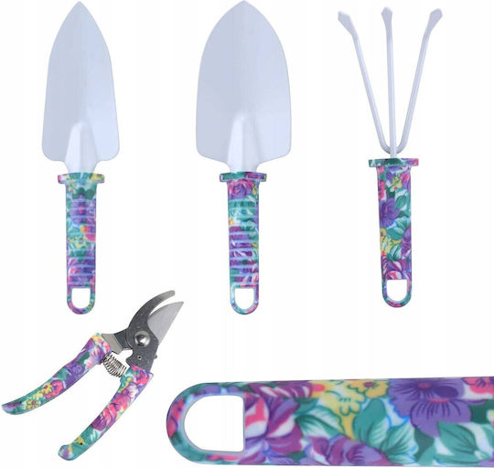Set 5 Accesorii Grădină Alista Home Geantă Depozitare Inclusă Oțel Inoxidabil 38 X 29 Cm Mov