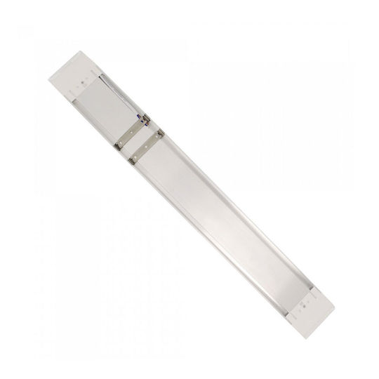 Plastic Lighting Batten Bar Built-in Led 72w 6500lm Cool White 6500k 220v 50/60hz 120 X 7.5 X 2.5cm White