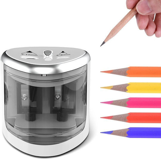 Ascuțitor Electric 2 Găuri Alista Home Gri 4 X Baterii Aa Nu Sunt Incluse 7.5 X 7.5 X 7.5 Cm Gri
