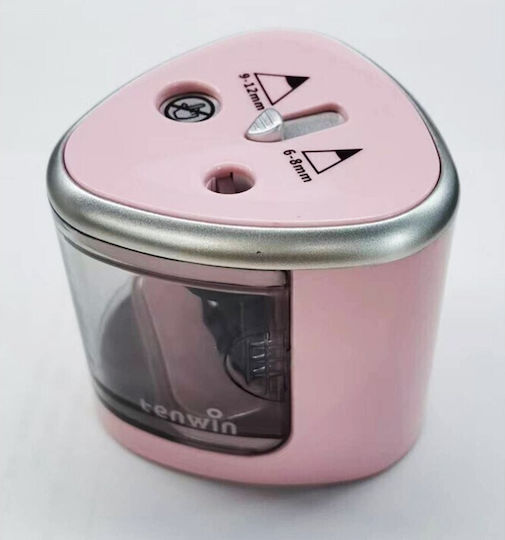 Ascuțitor Electric 2 Găuri Alista Home Gri 4 X Baterii Aa Nu Sunt Incluse 7.5 X 7.5 X 7.5 Cm Roz