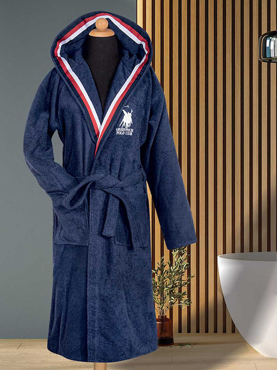 Greenwich Polo Club 3063 Halat de baie cu Glugă Marina 420gr/m²