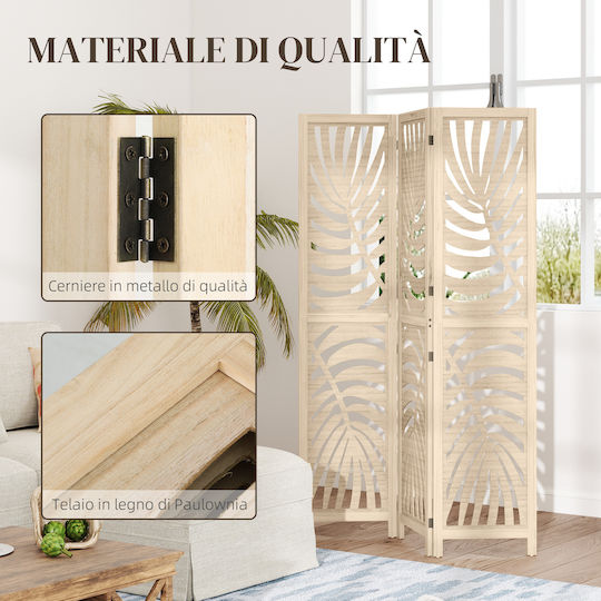 HomCom Wooden Room Divider 120x170cm