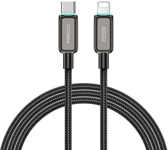 Recci USB-C to Lightning Cable Black RS42CL