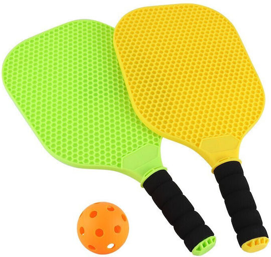 Set De Joc Rachete De Ping Pong Alista Home 2 Palete 1 Minge Vârste 6+ 37.5 X 18 X 3 Cm Galben Verde
