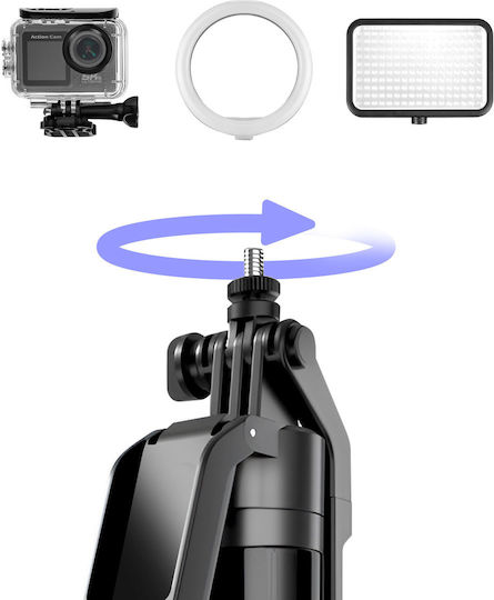 Avizar Bluetooth Tripod Smartphone Camera 360° Adjustable Face Tracking Black