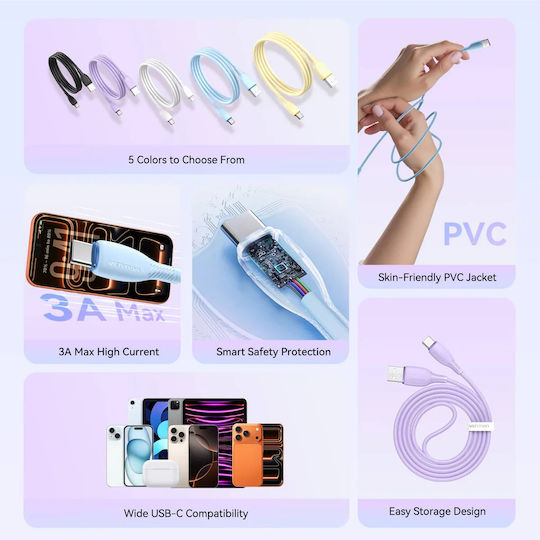 Vention Male USB 2.0 Cable USB-C male - USB-A 18W Μαύρο 0.25m CTWBC