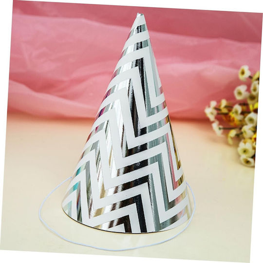 Set 6 Pălării De Petrecere Alista Home Copii Petrecere Carton 20 X 13.5 Cm Model 8 Valuri Argintii