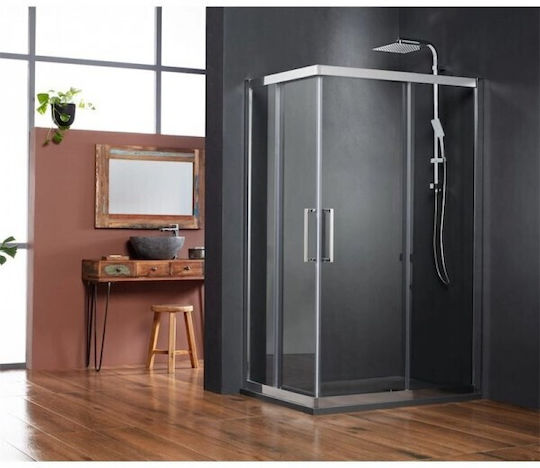 Tema Καμπίνα Ντουζιέρας με Συρόμενη Πόρτα 100x80x180cm Mat Tema Καμπίνα Ντουζιέρας με Συρόμενη Πόρτα 100x80x180cm Mat