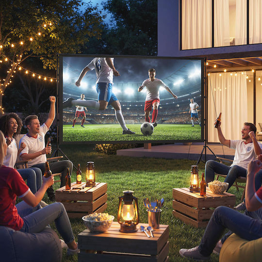 HomCom Οθόνη Προβολής Projector Δαπέδου 16:9 / 120"