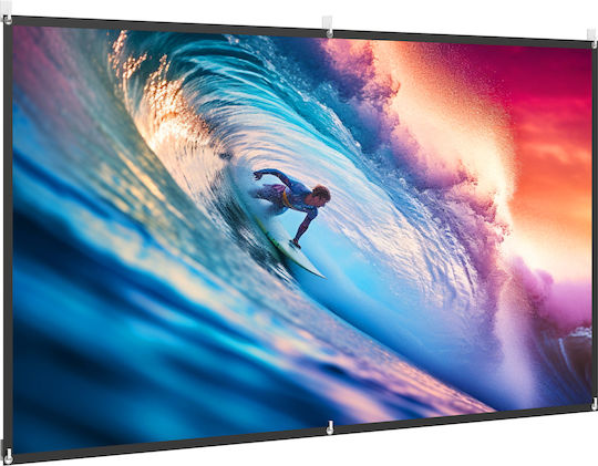 HomCom Οθόνη Προβολής Projector Τοίχου 16:9 / 100"