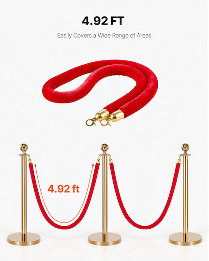 Vevor Red Rope 1.5m GLZSSPJ5FTJGXONGL001V0