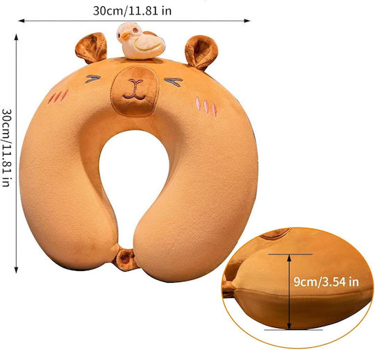 Alista Home Μαξιλαράκι Ταξιδίου Memory Foam Καφέ