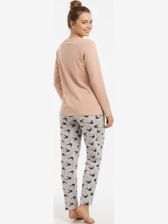 Soccus Set De Pijamale Dama De Iarnă Din Bumbac Multicolor