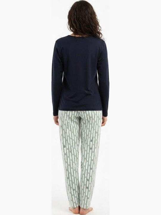 Soccus Set De Pijamale Dama De Iarnă Din Bumbac Multicolor