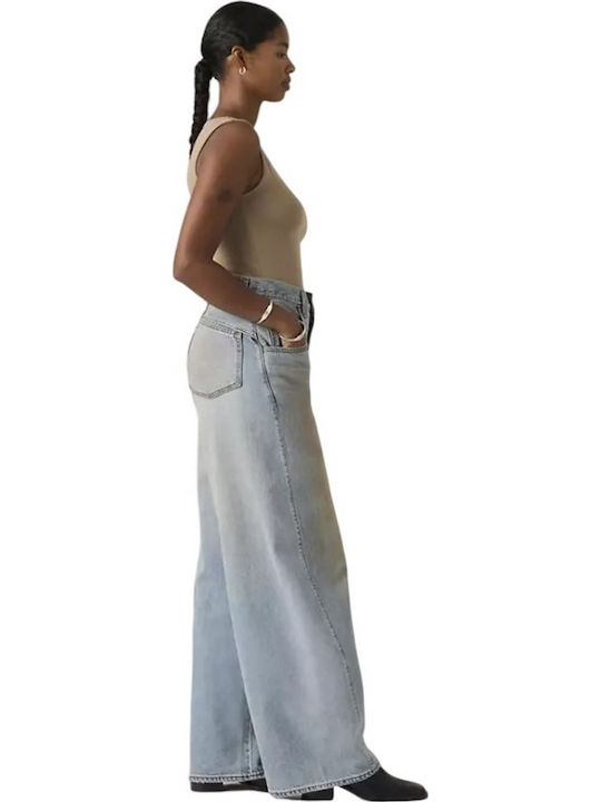 Barrel Women's Jean Trousers in Baggy Line Blue