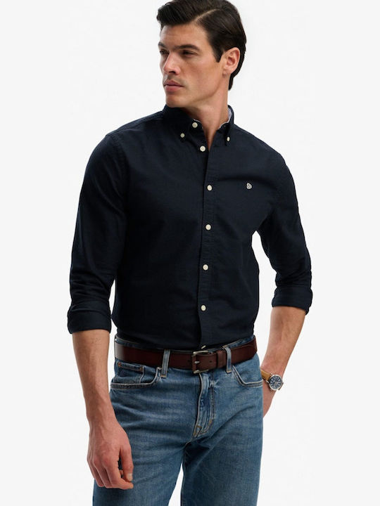 Long Sleeve Shirt in Wide Fit Blue