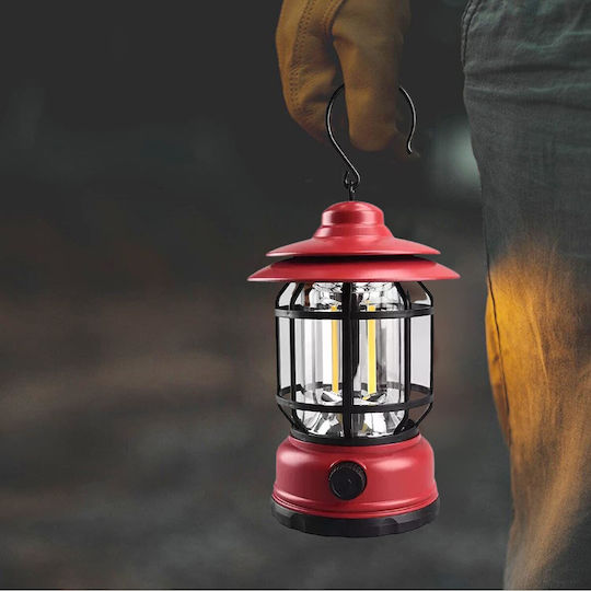 Alista Home Lanternă Lumini LED Reîncărcabilă pentru Camping 200 Lumen 5W Roșie
