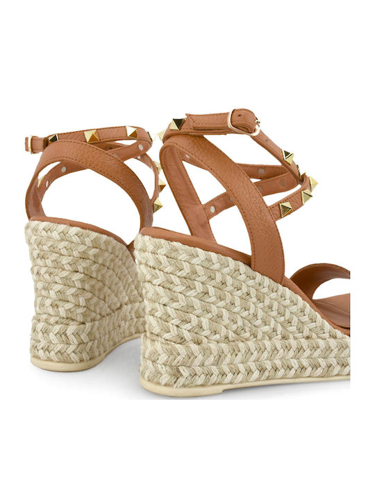 Women's Platforms In Espadrille Style Tabac Brown