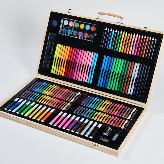 Alista Home Wooden Colouring Set 48x30cm 220 Pieces