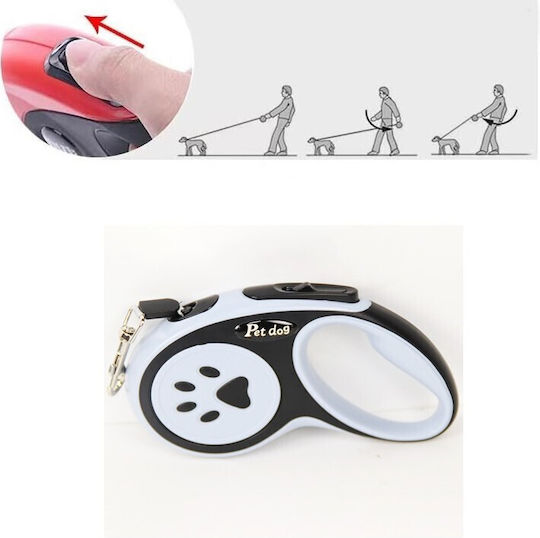 Alista Home Lesu Pliabil Lesă Pentru Câine Curea În Culoare Neagră 3m Până La 20kg