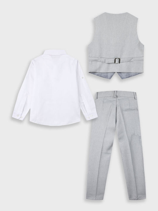 Energiers Kids Gray Melange Suit 4 Pieces