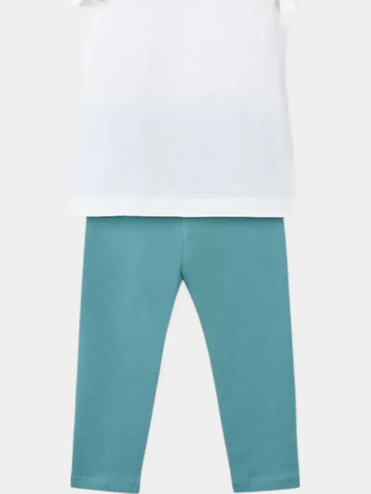 Kids' Set with Leggings Summer 2pcs White