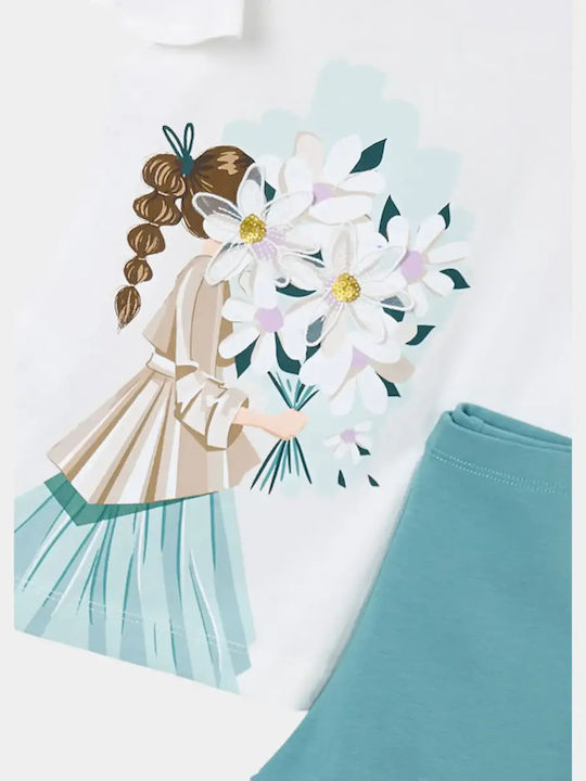 Kids' Set with Leggings Summer 2pcs White