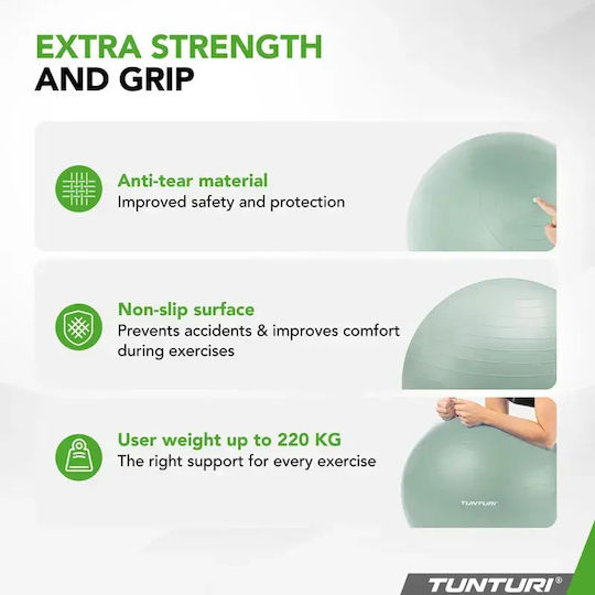 Tunturi Pilates Exercise Ball in Green Color