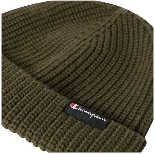 Beanie Unisex Σκούφος Πλεκτός σε Χακί χρώμα
