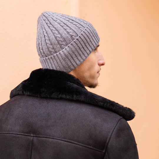 Beanie Mützen Für Männer Strick in Grau