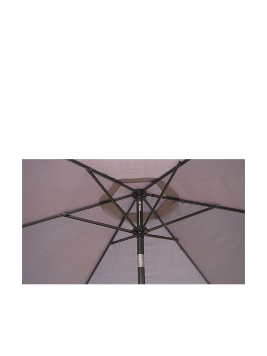 Garten- und Terrassen-Sonnenschirm Rundschreiben Aluminium Grau Φ2,5m